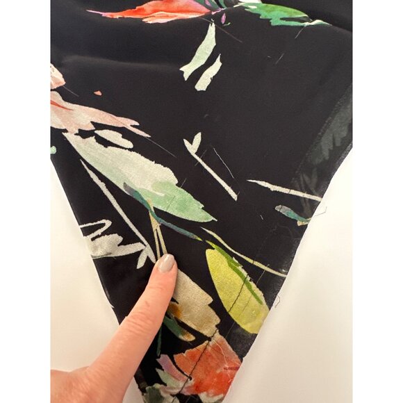 Adelyn Rae Womens Floral Print V Neck Short Sleeve Jumpsuit S - Picture 11 of 13